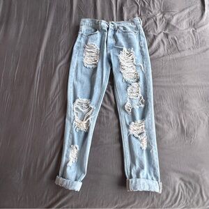 Brandy Melville Distressed Light Blue Women's Jeans